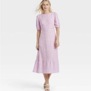 Who What Wear Womens Dress Purple Floral Orchid Bouquet Short